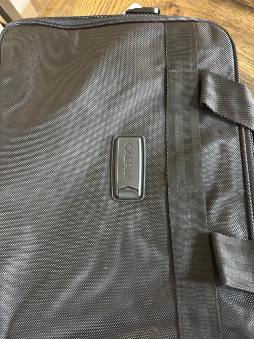 Calpak black Men's Laptop Briefcase with Front Zip Pocket